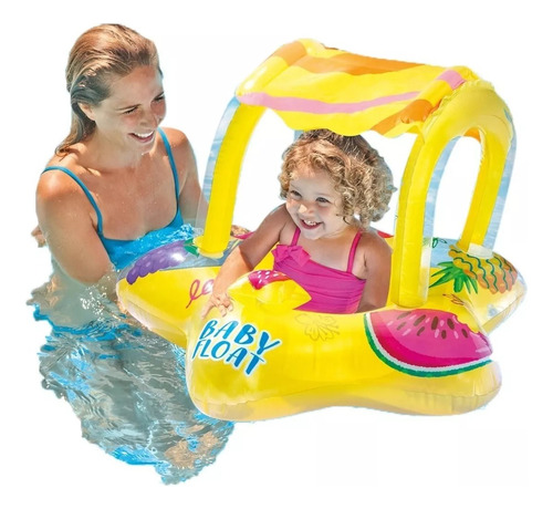 Flotador Con Techo Salvavidas Intex Niño Niña Piscina Bebes