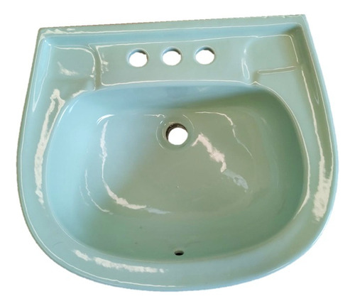 Lavabo De Color Cerámico Con Rebosadero Verde Capri Giza