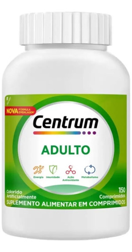 Centrum Adulto Suplemento Alimentar De A A Zinco - 150 Comp Sabor Sem sabor