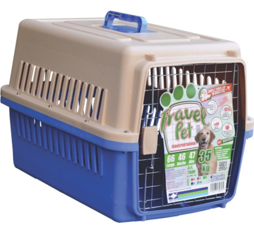 Jaula Transportadora Perro Kennel Iata 66x47x53cm 7506 2 Pz