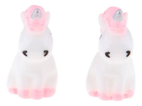 100 Peças Miniatura De Mini-resina De Unicórnio Estátuas