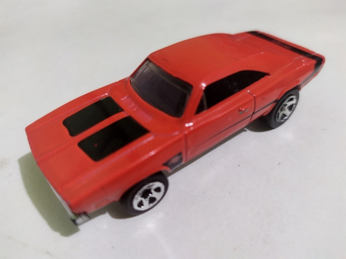 Hot Wheels '69 Dodge Charger 2004 Rojo Rayas Negras