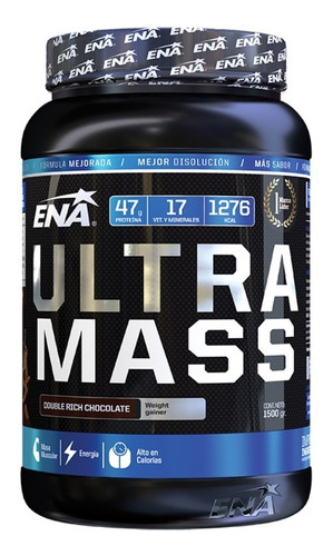 Ultra Mass Ena X 1500 Grs. Gainer. Proteina + Carbohidratos.