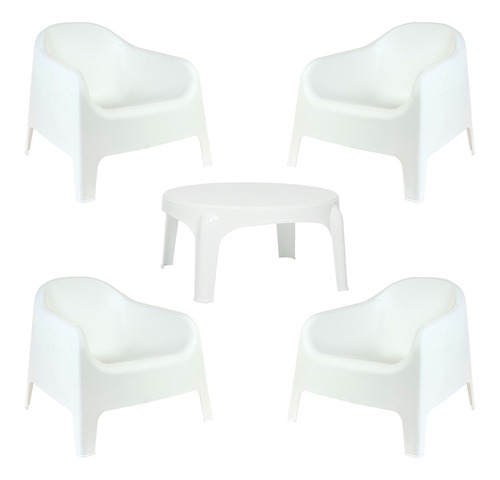 Sillon De Jardín Skarpo X4 + Mesa Ratona Puket Gardenlife