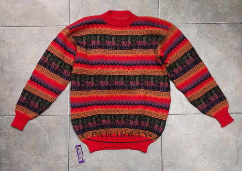 Imagen 2 de 2 de Sweater Pullover Lana Alpaca Llamas Colores Unisex Talle L