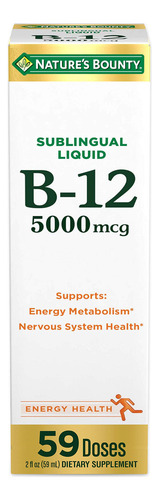 Suplemento De Vitamina B12 De Nature's Bounty De 5000 Mcg, S
