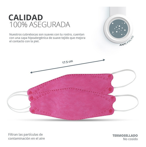 Imagen 6 de 8 de Cubrebocas Kf94 Tapabocas Máxima Protección Seguridad