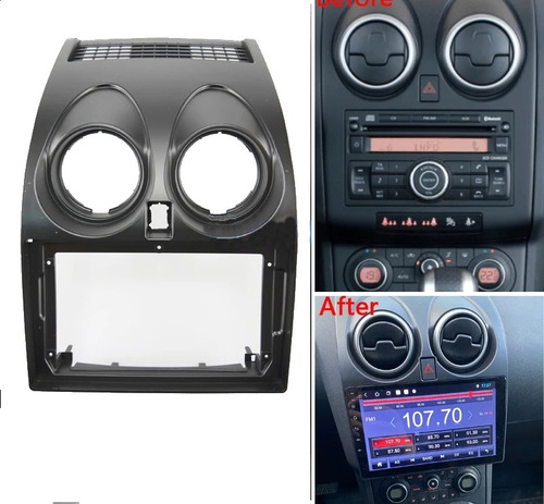 Bisel Adaptador Radio 9pul Nissan Qashqai 2008-2014 Karvas