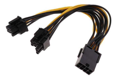 Cabo Adaptador 8 Pinos Femea 2x8 Pinos Pci-e Riser Mineração