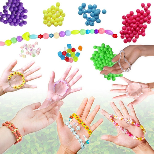 Kit Infantil Diy Fazer Bijuterias Criativas Com Miçangas