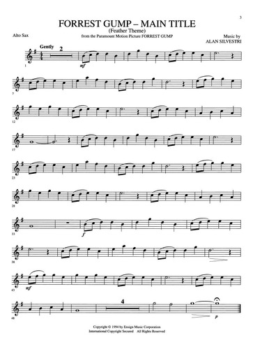 Temas Favoritos De Películas Para Saxofón Alto