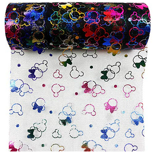 Cartoon Glitter Tulle Rolls 6 Inch X 10 Yards (30 Feet)...