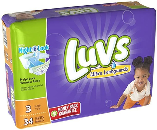 Luvs Ultra Leakguards Pañales Tamaño 3 34 Count