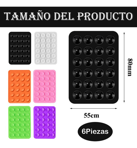 A 6 Piezas De Ventosas For Celular, Cellular Octopus,