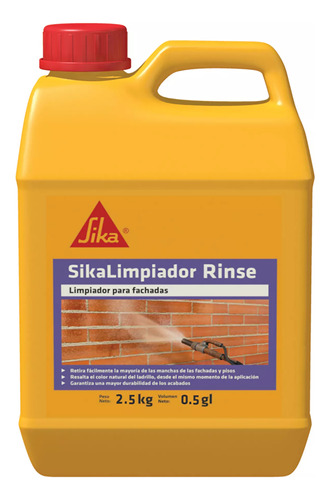 Sika Limpiador Rinse Limpiador Fachada De Ladrillo Rojo 2.5k