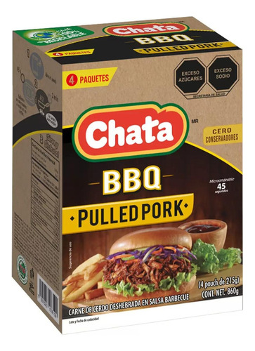 Bbq Pulled Pork Chata 4 Pack 860g