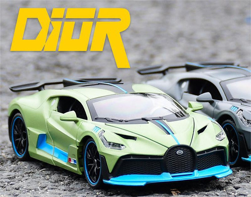 1:32 Bugatti Divo Simulación Aleación Mini Coche Verde