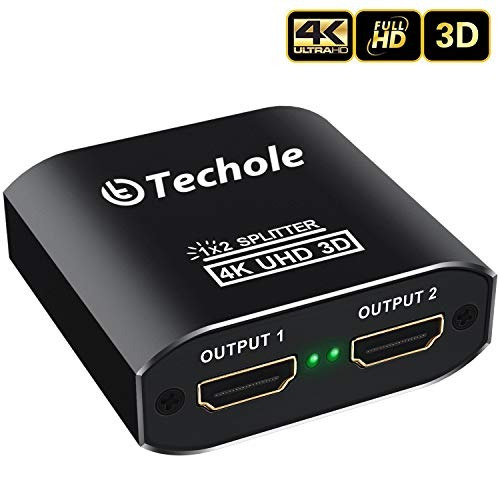 Hdmi Splitter 1 En 2 Out  Techole Aluminio 4 K Hdmi Divisor 