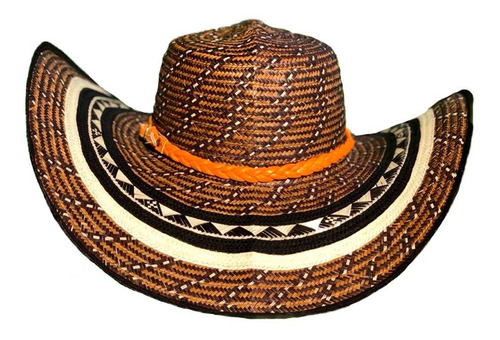 Sombrero 15 Fibras Marrón Artesanal A Mano Marron