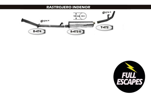 Escape Completo Volkswagen Rastrojero Indenor Full Escapes 