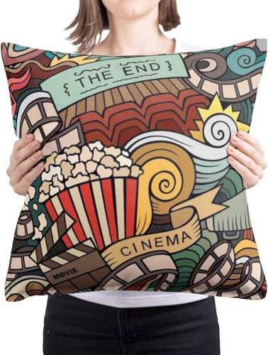 Cojin Almohada Cinema Tapiz Diseño Unico Peliculas 45x45cm