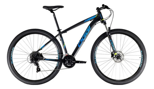 Bicicleta Mtb Oggi Hacker Hds - 24 Velocidades - Pta/az