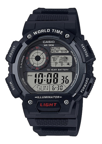 Reloj Hombre Casio Ae-1400wh-1av Negro Digital / Lhua Store