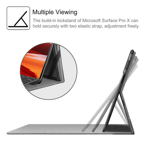 Funda Fintie, Para Microsoft Surface Pro X, 13 Pulgadas