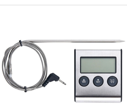 Imagen 3 de 4 de Termómetro Digital Multifunción Timer Sonda Espiga Cocina