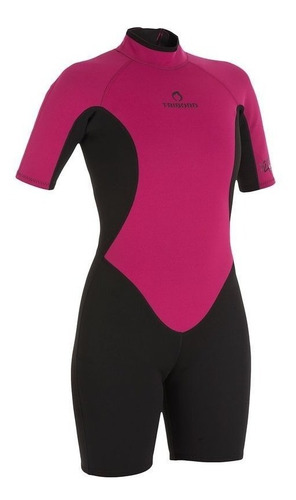 Imagen 1 de 5 de Traje De Surf Neopreno 1.5 Mm Niños Rosa Tribord 8 Años