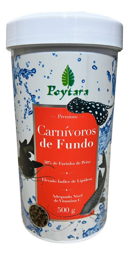 Ração Poytara Carnivoros De Fundo 500g