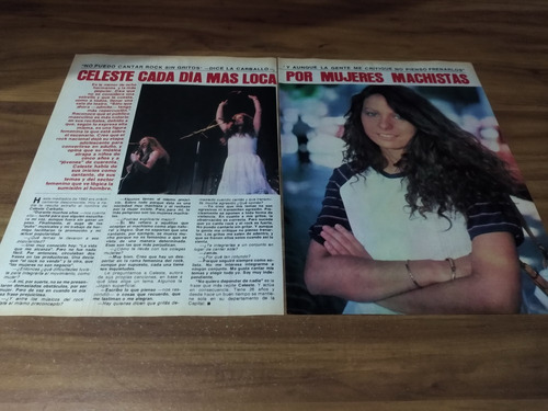 (ak183) Celeste Carballo * Clippings Revista 2 Pgs * 1983