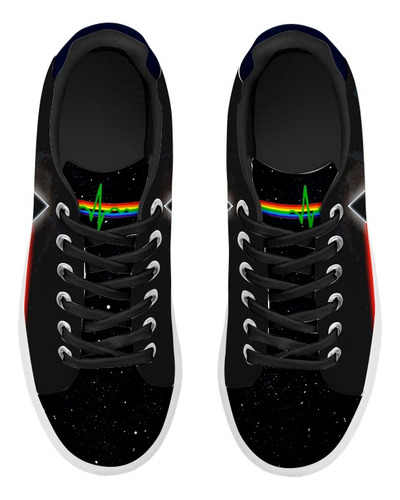 Tenis The Dark Side Of The Moon Negro Agujeta Talla Grande