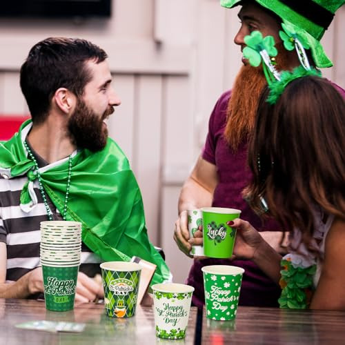 Conjunto De 100 Vasos Desechables De San Patricio Maxcheck