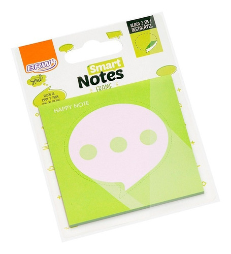 Smart Note Notas Troqueladas 2en1 75x75mm 30h Adhesivas Brw 