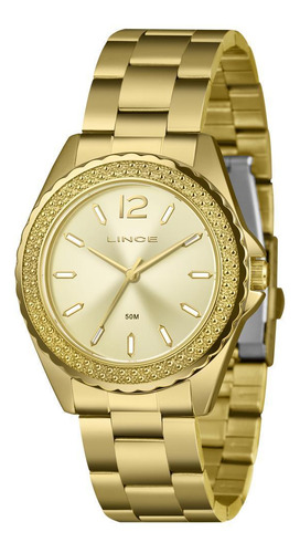 Relógio Lince Feminino 40mm Analógico Dourado