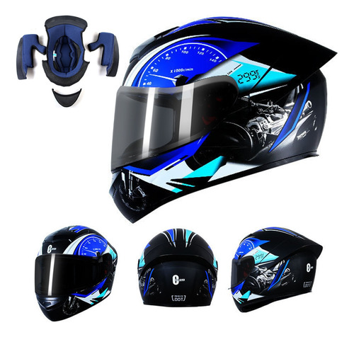 Casco De Moto Plegable Con Mica Transparente