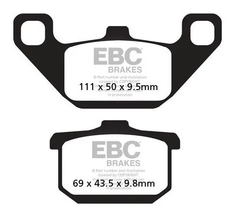 Pastillas Freno Ebc Kawasaki Zl 900 A1/a2 Eliminator 85-86