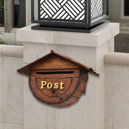 Buzón De Correo Montado En La Pared, Buzón De Madera Para