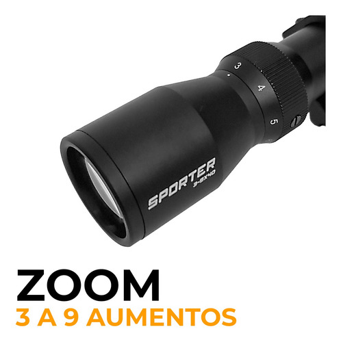 Imagen 4 de 10 de Mira Telescopica 3-9x40 Zoom Anclajes 11 Mm Krico Rifle Aire