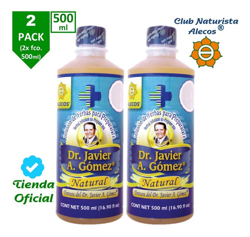 2 Pack- Tintura Del Dr. J. A Gómez De Alecos®, 500ml (2pzas)