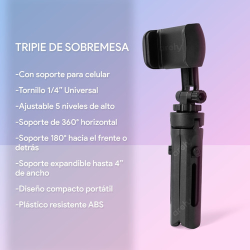 Imagen 3 de 6 de Archy Tripie Para Celular Soporte 360º 4 Niveles Universal