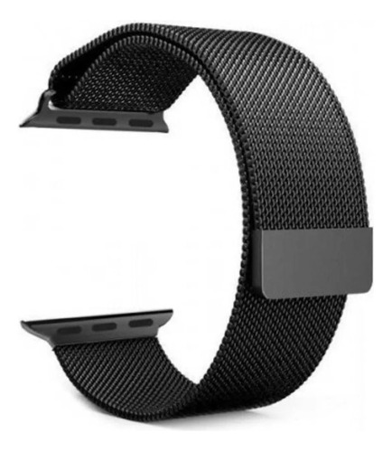 Pulsera milanesa de acero para reloj inteligente 38/40 m E 42/44 m, color negro, ancho 40