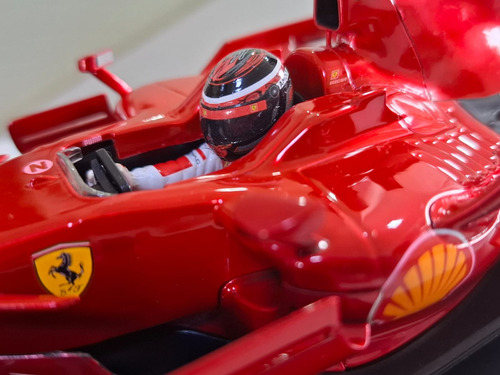 Miniatura Ferrari F1 2008 K. Raikonen 1:18 Hot Wheels Elite Vermelho (Usado)