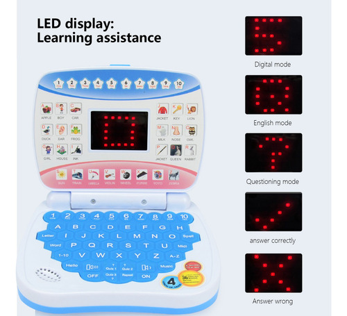 Mini Portátil Simulado De Aprendizaje Temprano Con Pantalla