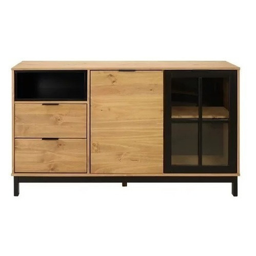 Rack De Tv Modular Living Comedor 2 Puertas Madera Maciza