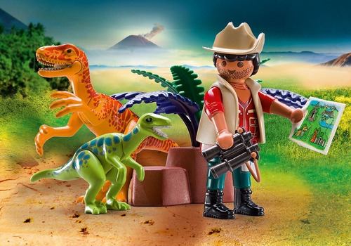 Imagen 3 de 7 de Playmobil Maletin Dinosaurios 70108 Dinos 18 Pc Ink Educando