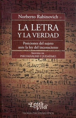 Letra Y La Verdad La - Rabinovich Norberto