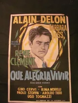 Comprar Afiche Original - Que Alegria Vivir - Alain Delon
