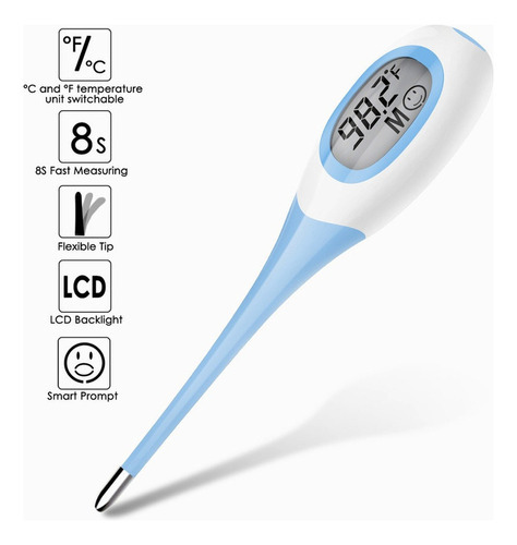 Termómetro Lcd Digital Medición Rápida Oral Axila Temperatu Color Fix Fix